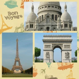 paris collage photography gdtravelcollage
