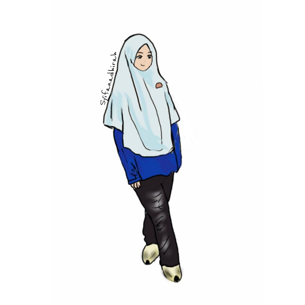 Gambar Doodle Muslimah Medsos Kini