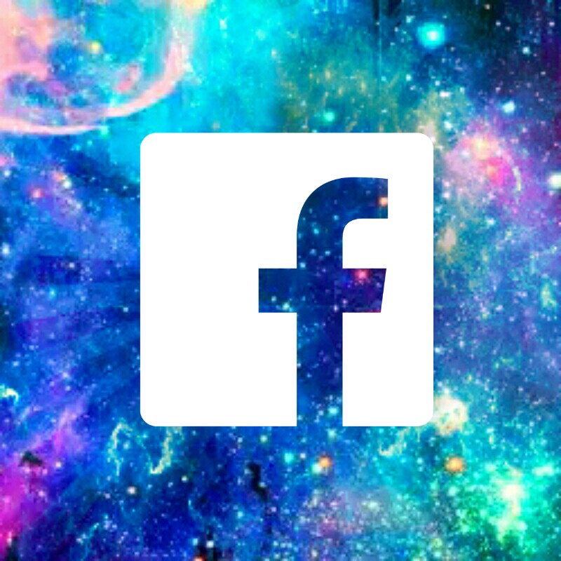 Facebook Icon colorful stars galaxy facebook icon...